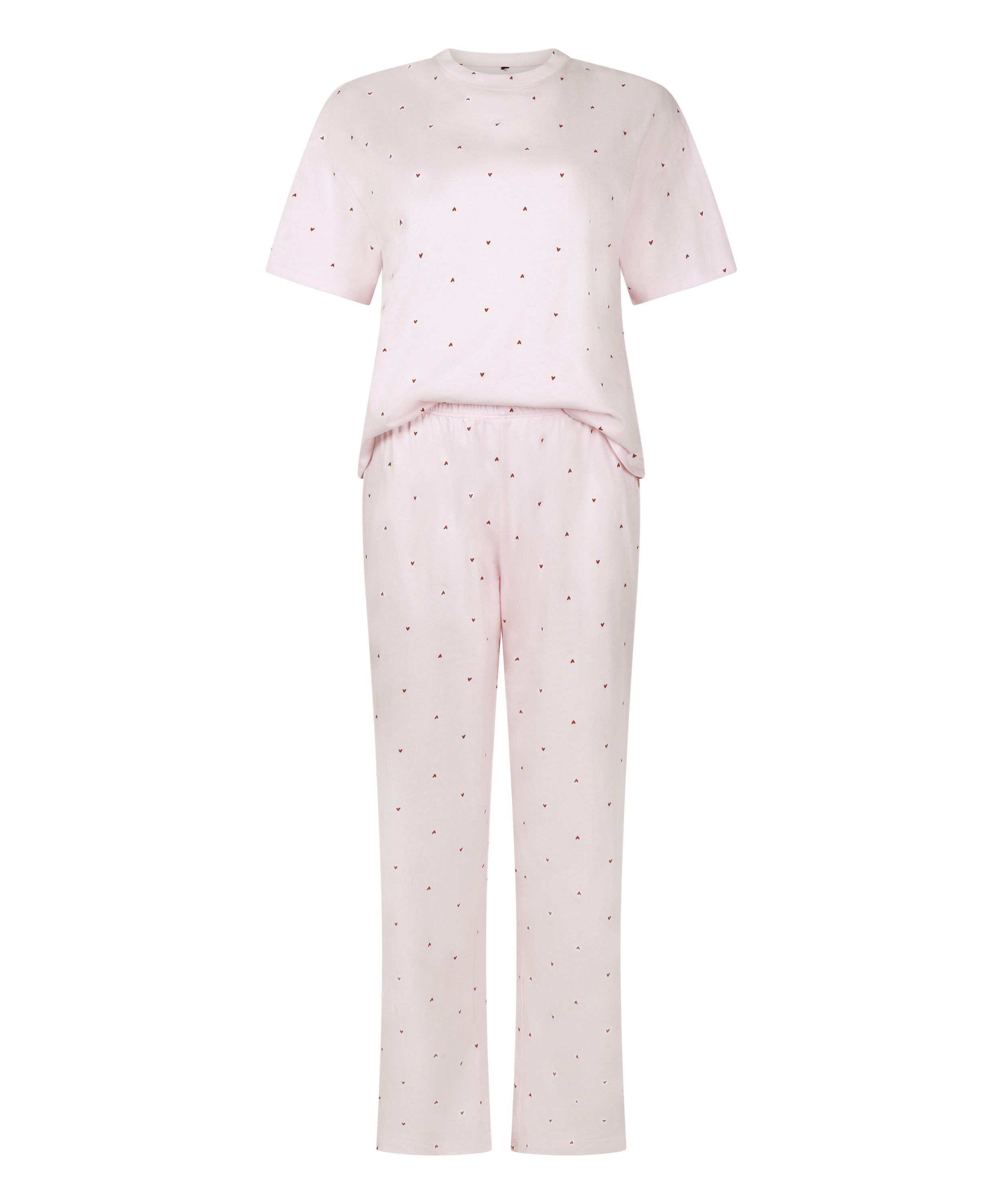 Pyjama en coton imprimé, Rose, main