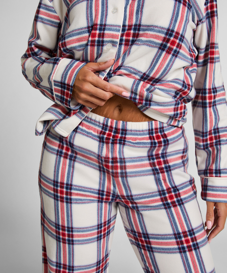 Pyjamaset Polarfleece, Weiß