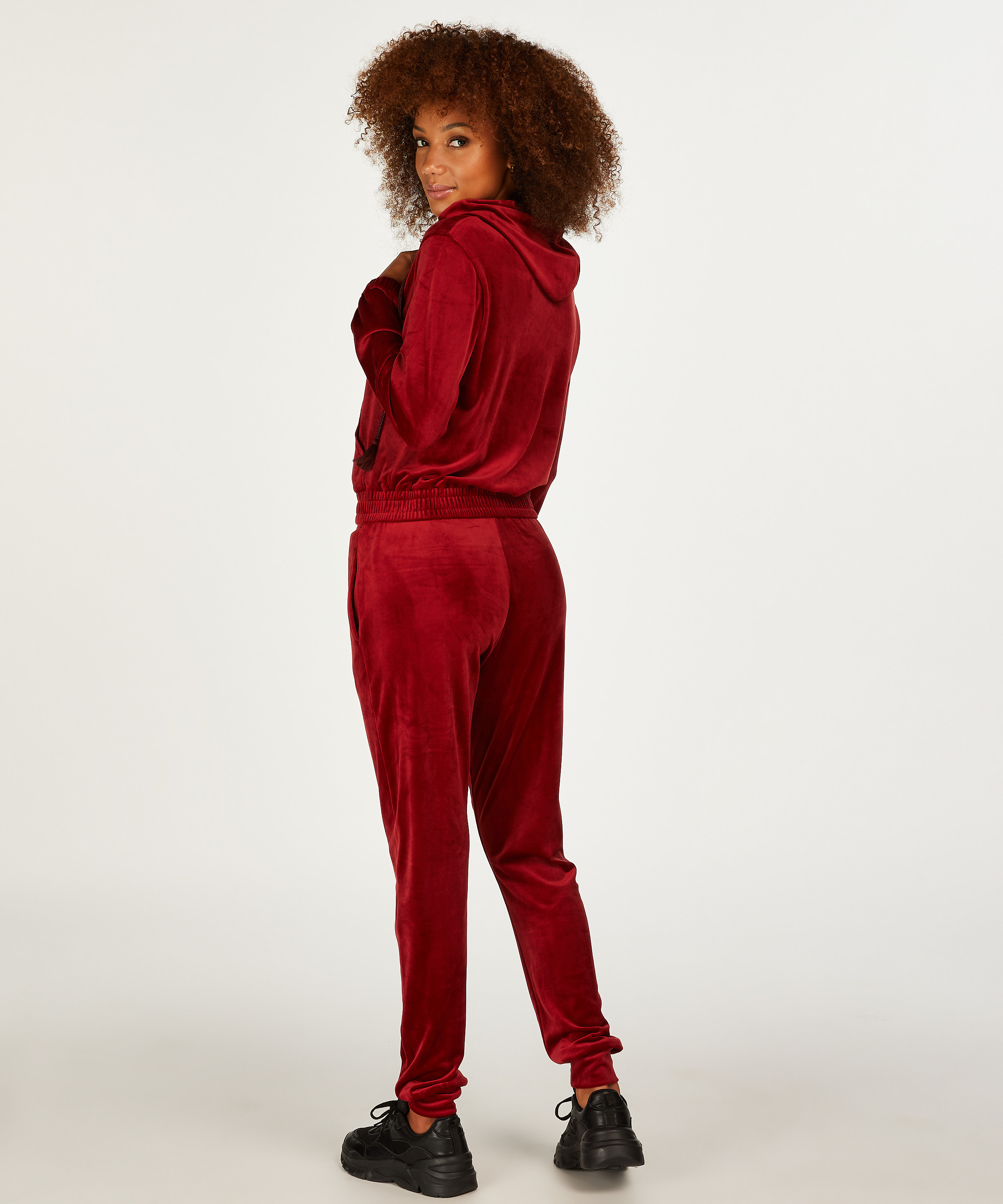 Pantalon de jogging Velours, Rouge, main