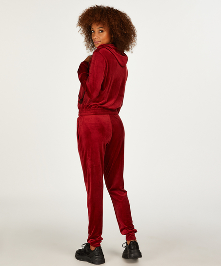 Pantalon de jogging Velours, Rouge
