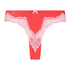 Slip brésilien Lace & Shine, Rouge