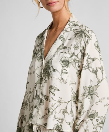 Pyjama-Top Storylover, Weiß