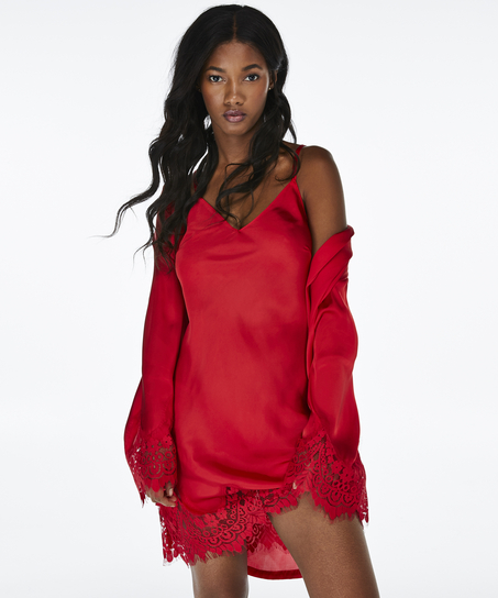Nuisette Lace Satin, Rouge
