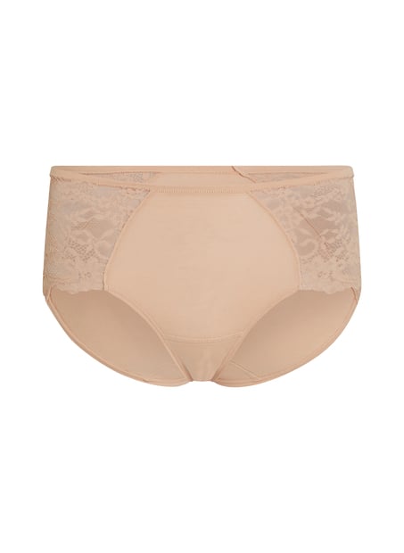 Superslip Midi aus Spitze, Beige