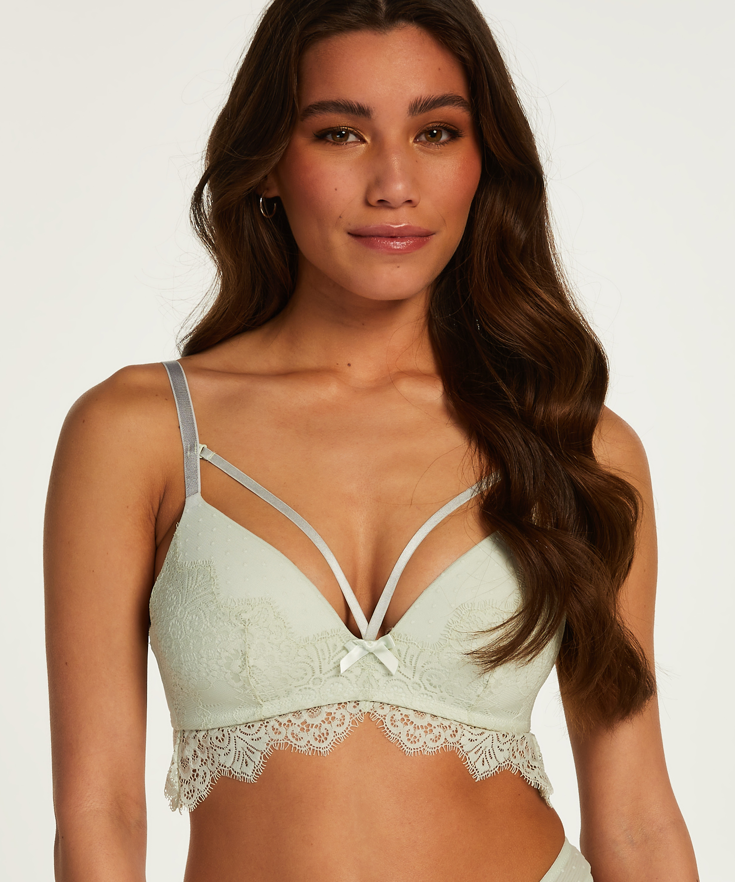 Soutien-gorge pr&eacute;form&eacute; sans armature longline Marilee, Vert, main