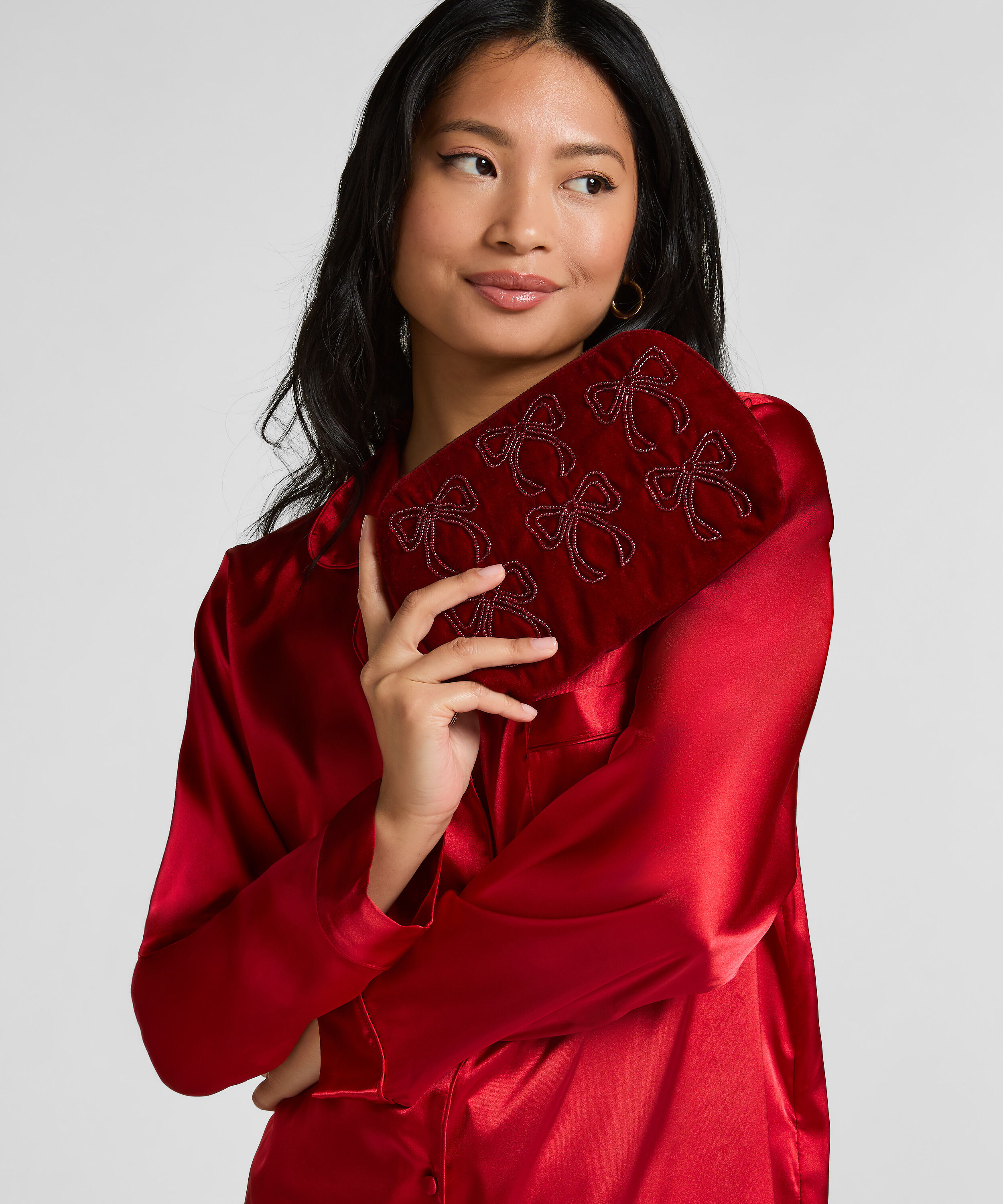 Trousse de maquillage &agrave; n&oelig;uds, Rouge