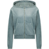 Hoodie Jacke Velours, Blau