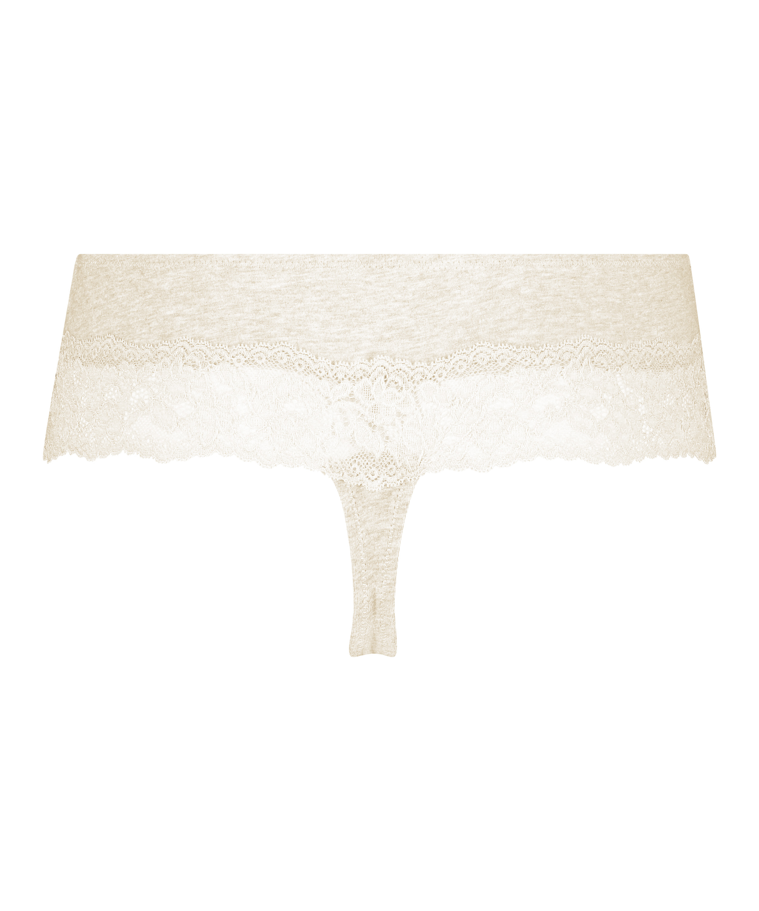Boxer string Coton, Beige, main