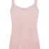 Geripptes Cami mit Spitze, Rose