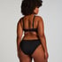 Slip de Bikini Rio Scallop, Noir