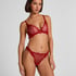 Cordelie String mit hohem Beinausschnitt, Rot
