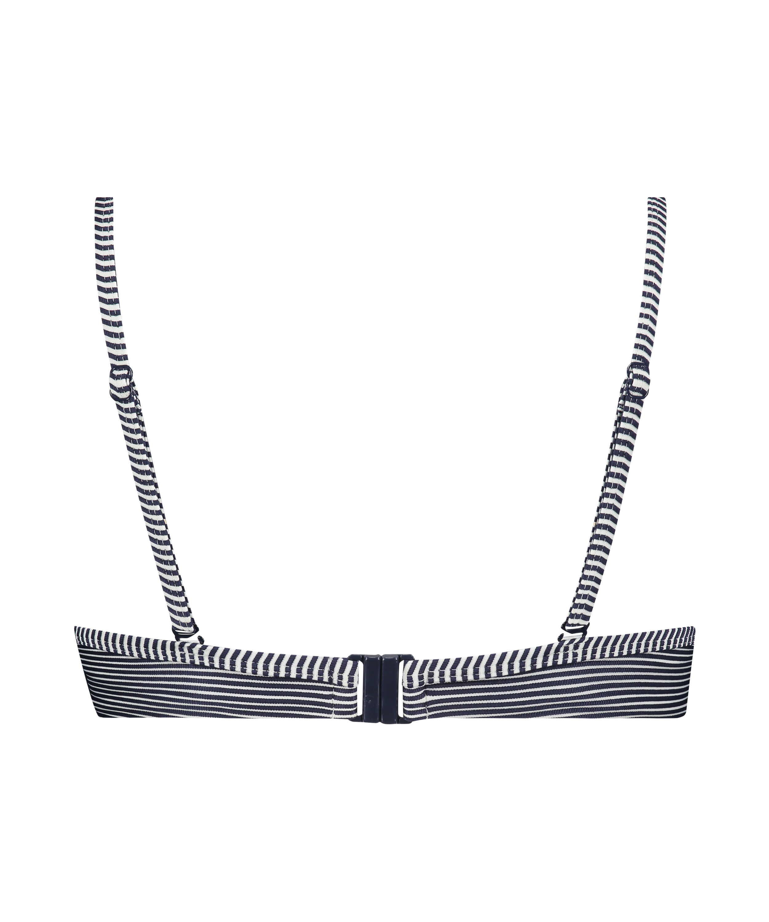 Nicht vorgeformtes Bügel-Bikini-Top Ruffle, Blau, main