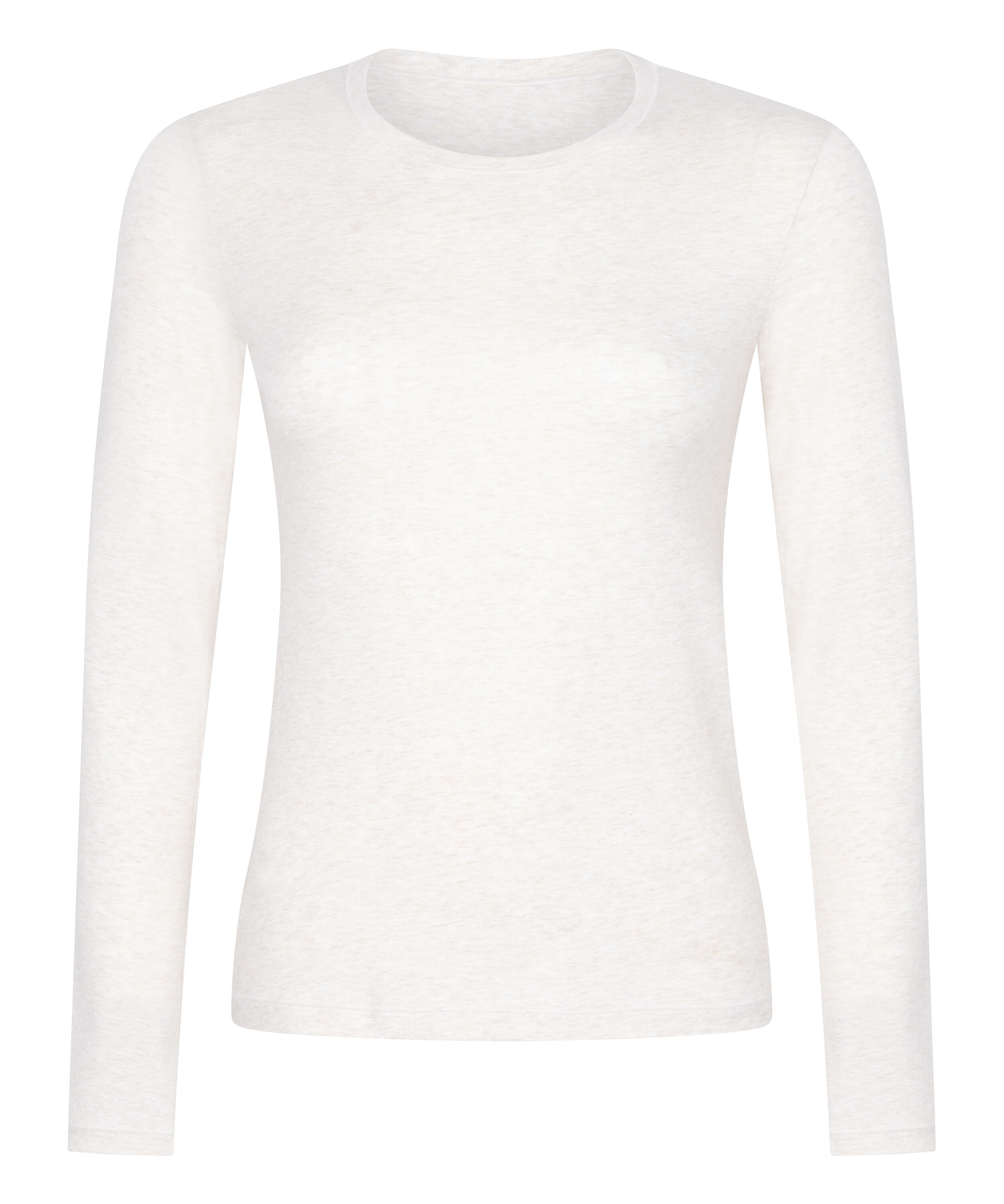 Haut &agrave; manches longues en coton doux, Beige