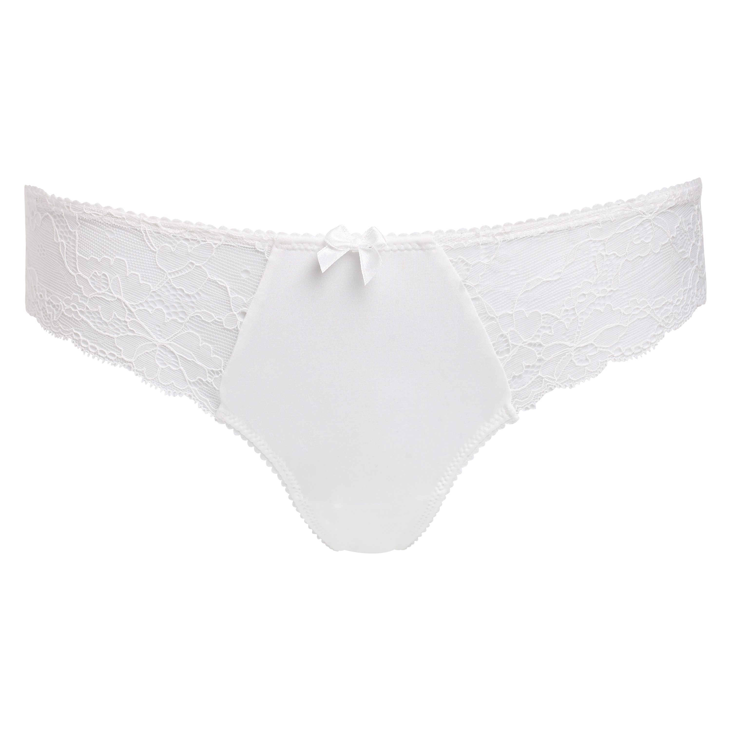 Slip br&eacute;silien Bambi bow, Blanc, main