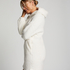 Robe polaire Snuggle Lounge, Blanc