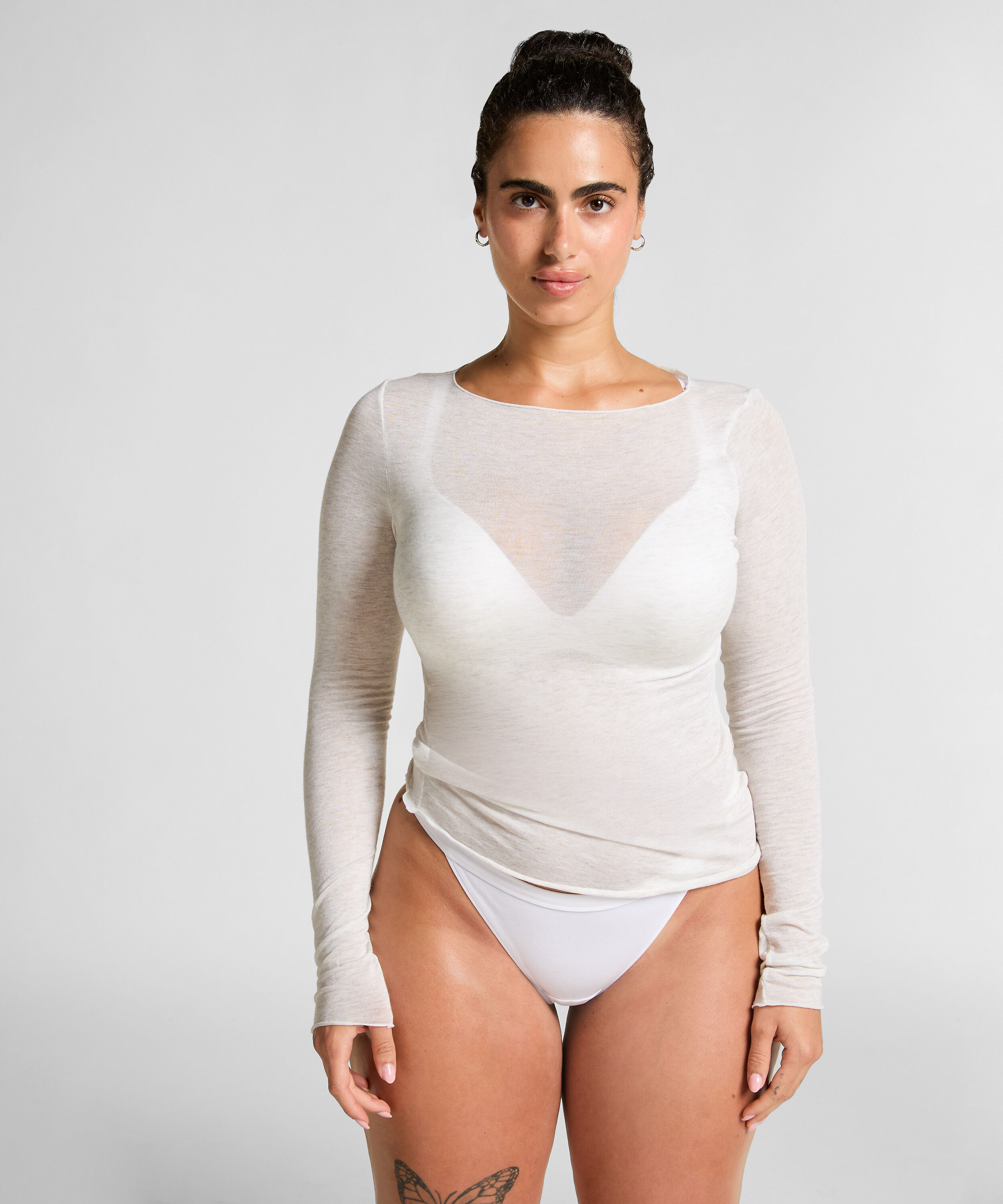 Himmlisch weiches Shirt aus Kaschmir-Mix mit U-Boot-Ausschnitt