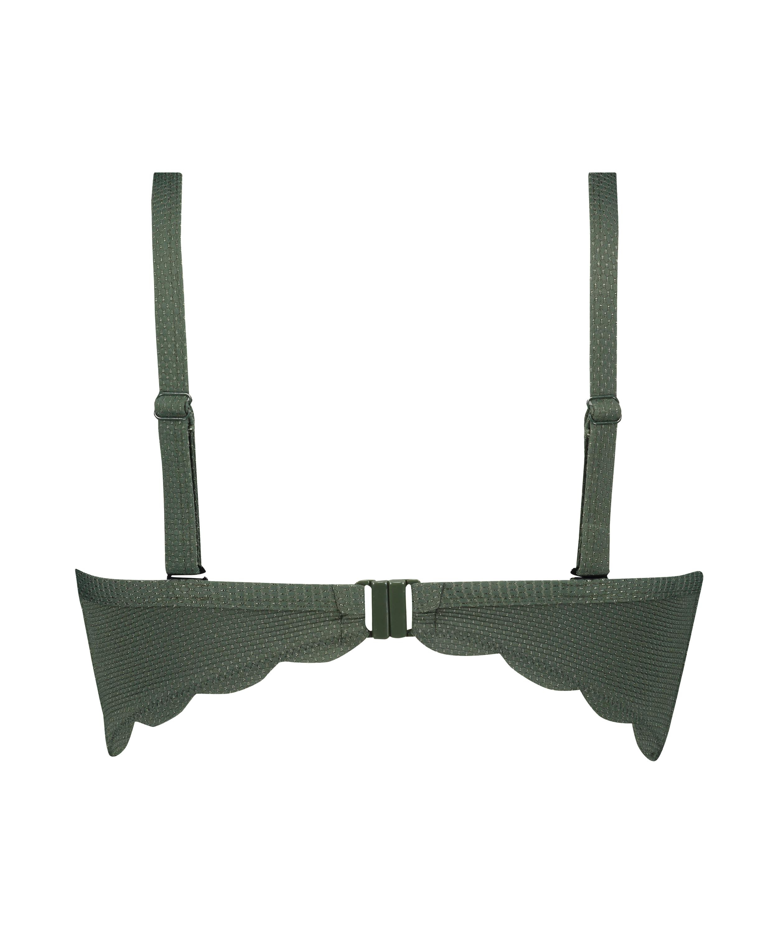 Haut de bikini &agrave; armatures pr&eacute;form&eacute; Scallop Glam, Vert, main