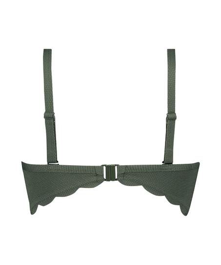 Haut de bikini &agrave; armatures pr&eacute;form&eacute; Scallop Glam, Vert