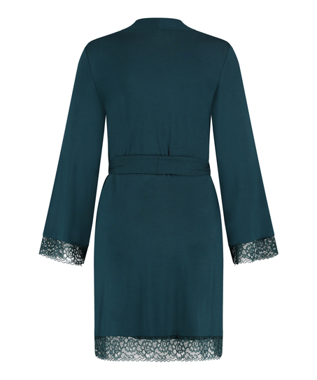 Kurzer Bademantel, Blau