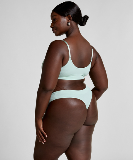 Hoch ausgeschnittener String Dianne, Grün