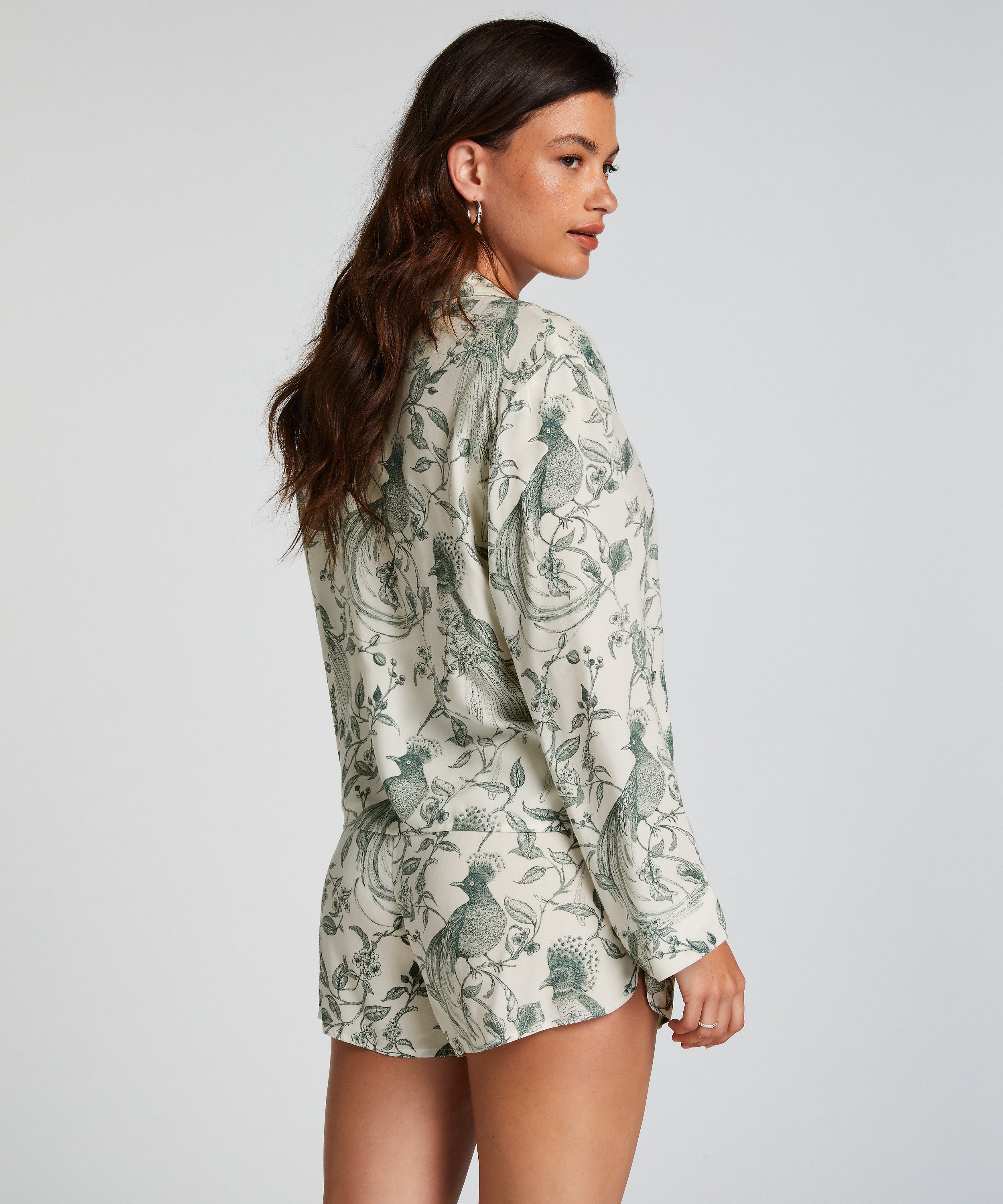 Pyjama-Shorts, Weiß, main