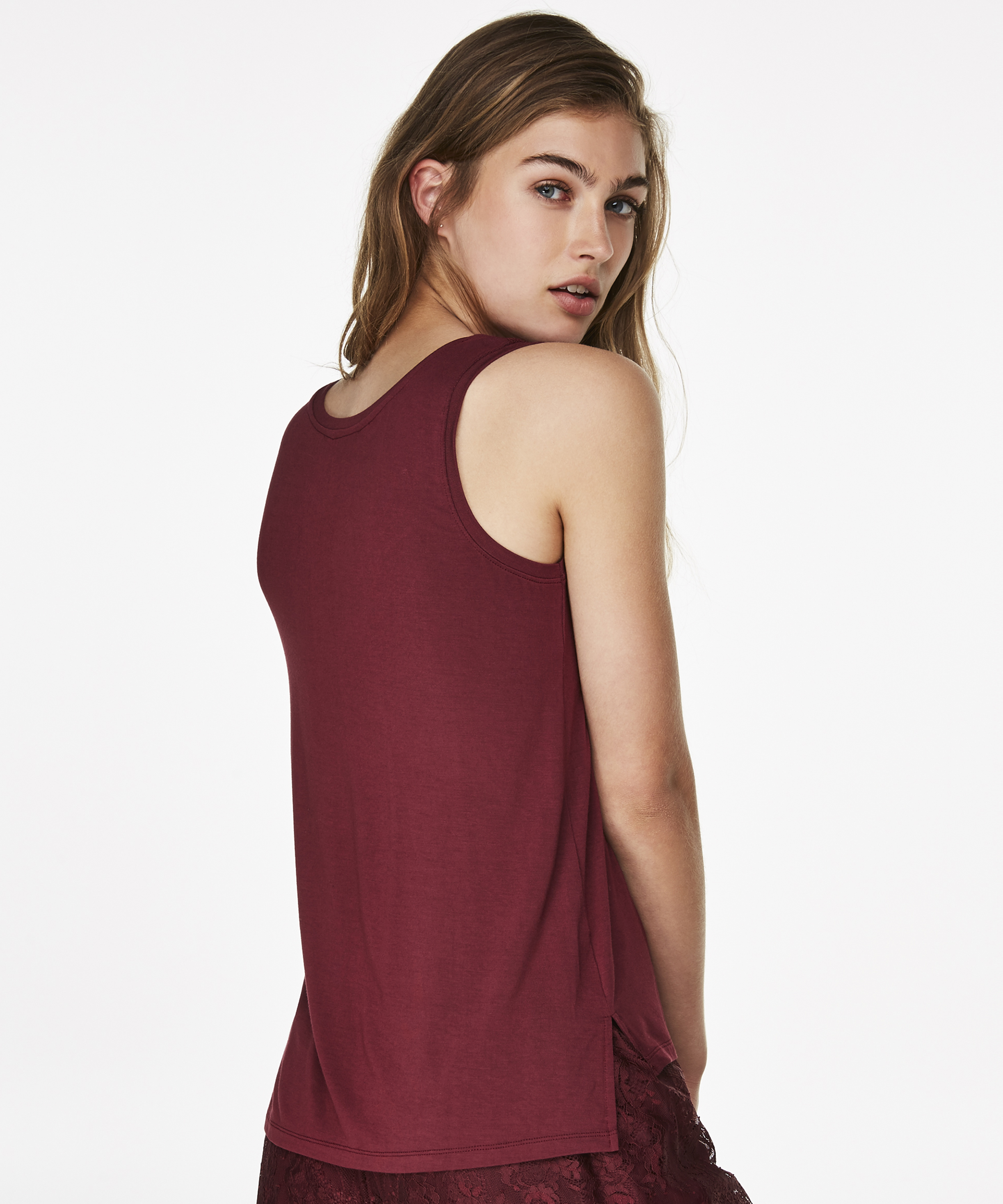 Top Jersey Lace, Rot, main