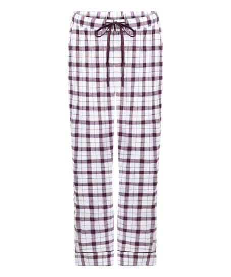 Pyjamahose aus Flanell, Weiß