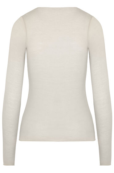 Hunkemöller super soft Lace V-Neck shirt with Cashmere White
