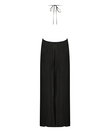 Robe en mousseline de satin Lily, Noir