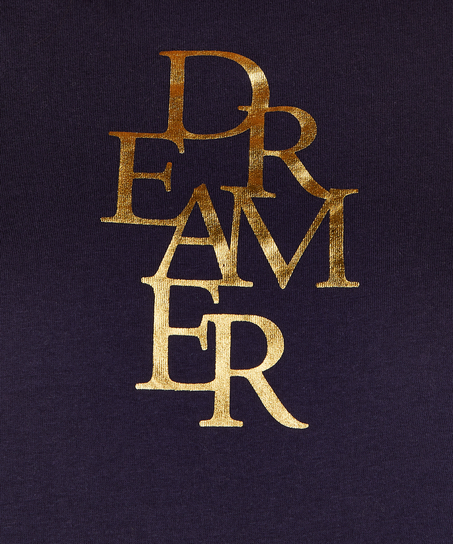 Nachthemd Rundhalsausschnitt, Blau