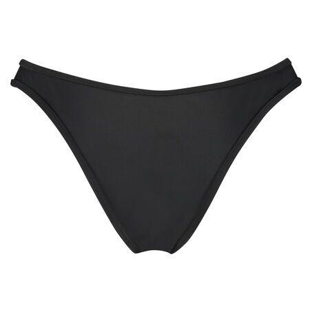 Hoch ausgeschnittener Bikini-Slip Haze, Schwarz