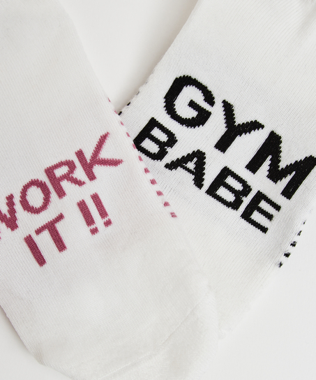 HKMX 2 Paar Performance Socken, Weiß