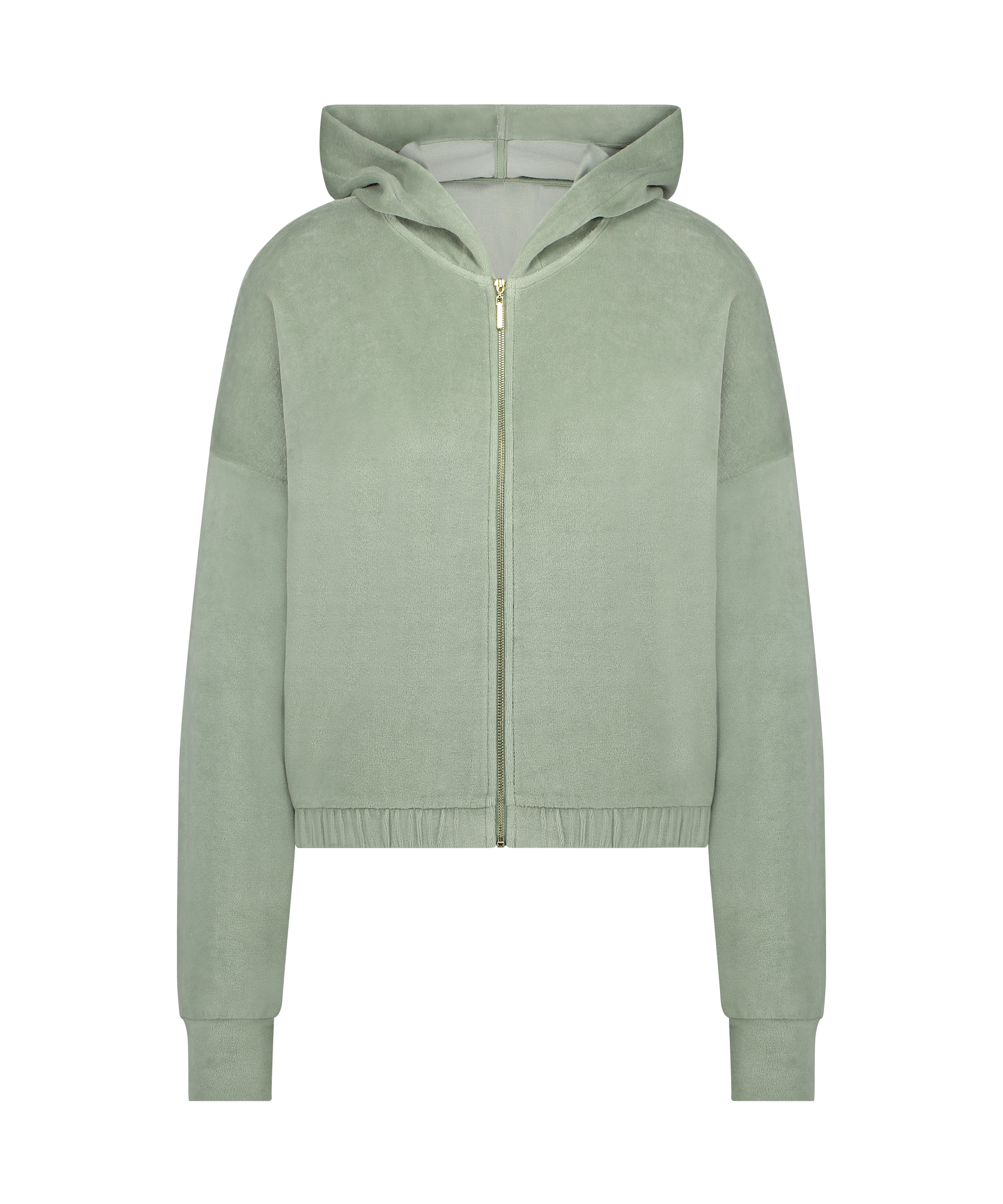 Langarmjacke Velours, Grün, main