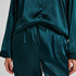 Pyjamaset aus gl&auml;nzendem Satin, Blau