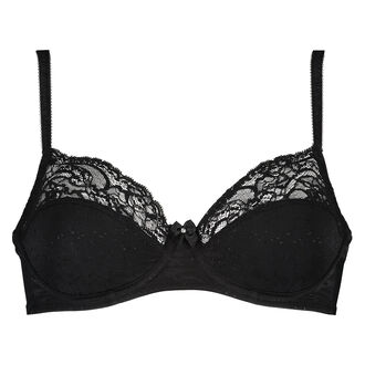 Soutien-gorge &agrave; armatures non-pr&eacute;form&eacute; Sophie, Noir
