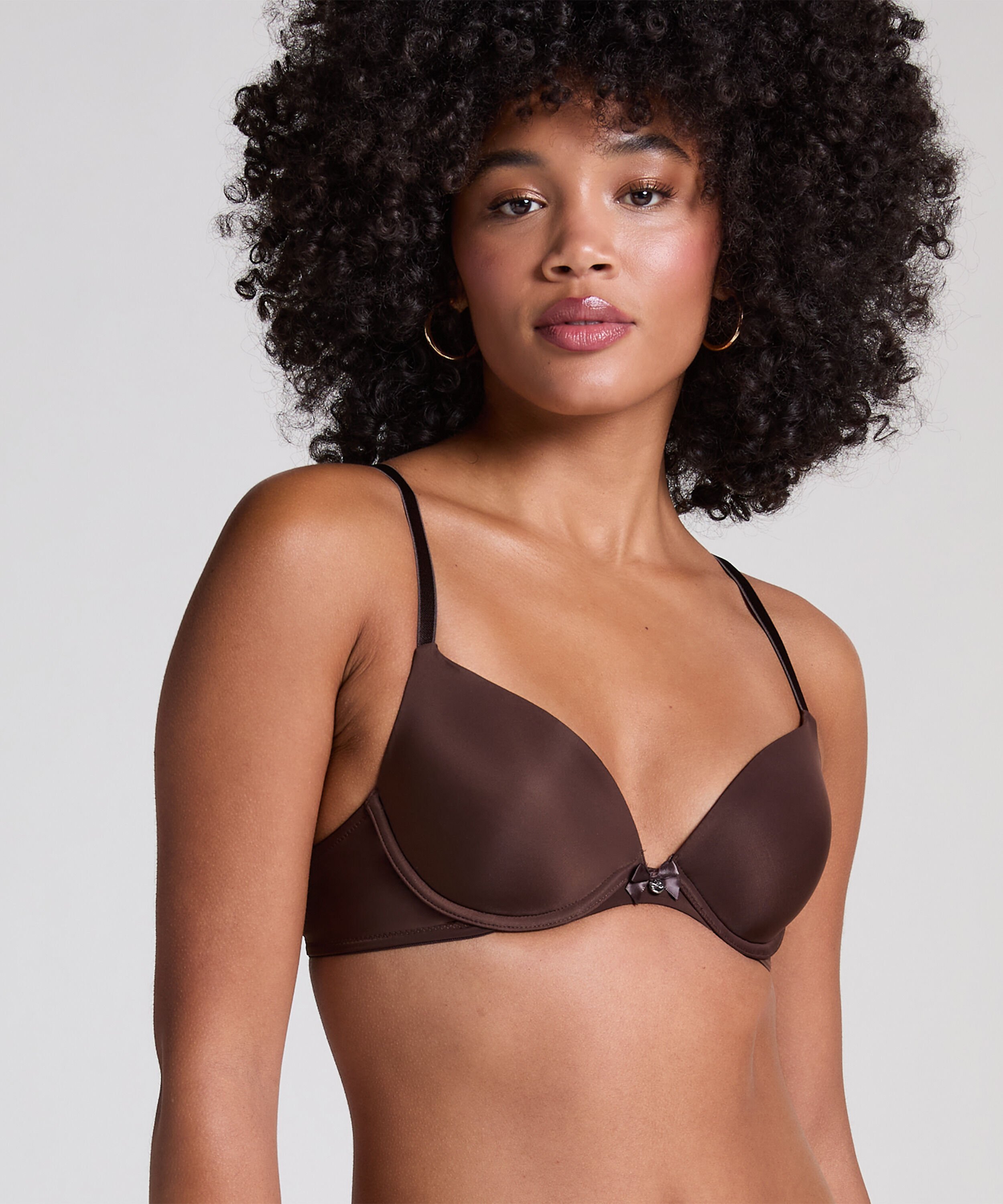 Soutien-gorge &agrave; armatures pr&eacute;form&eacute; Plunge, Marron