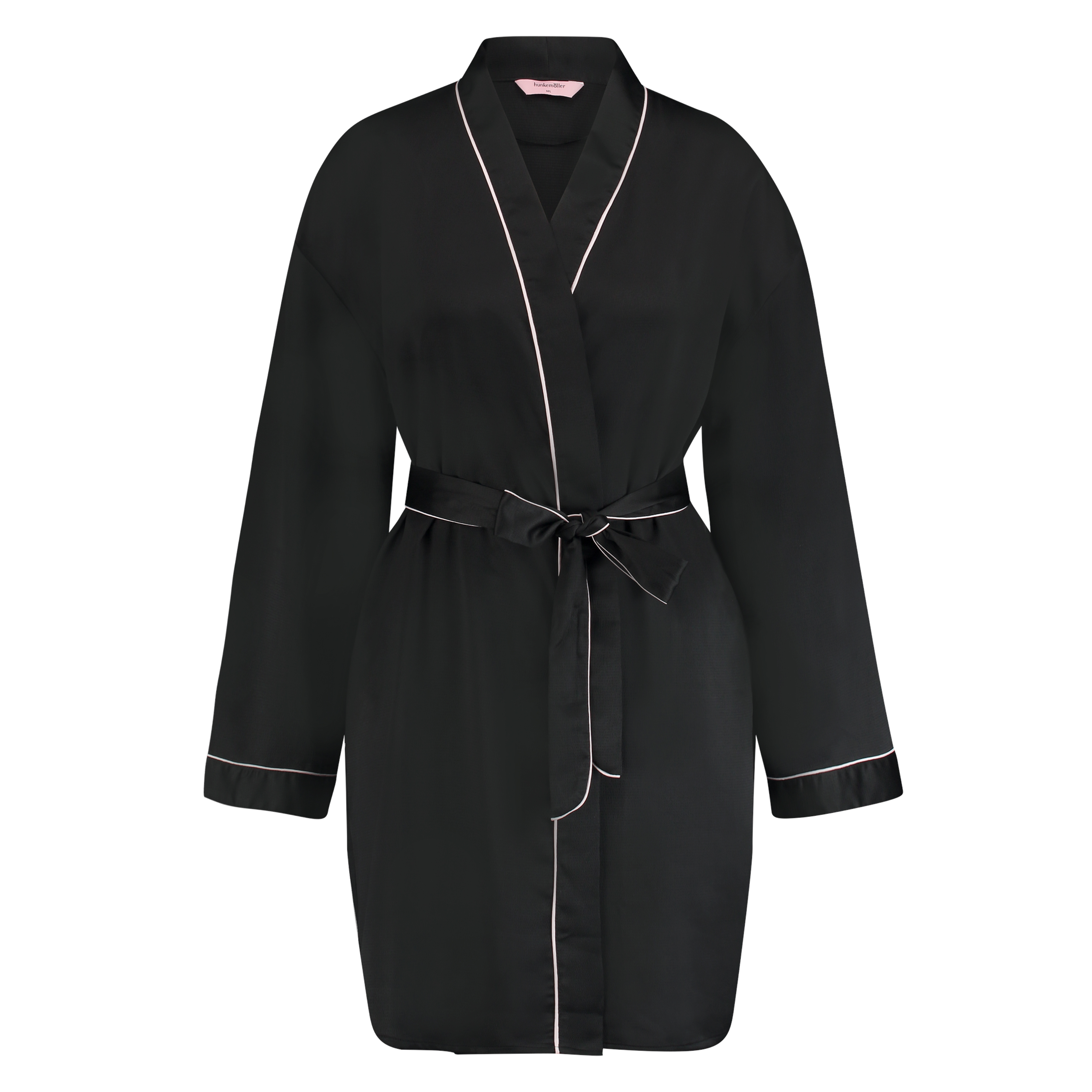 Kimono Satin, Schwarz, main