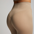 HKMX High Waisted nahtlose Sportleggings, Beige