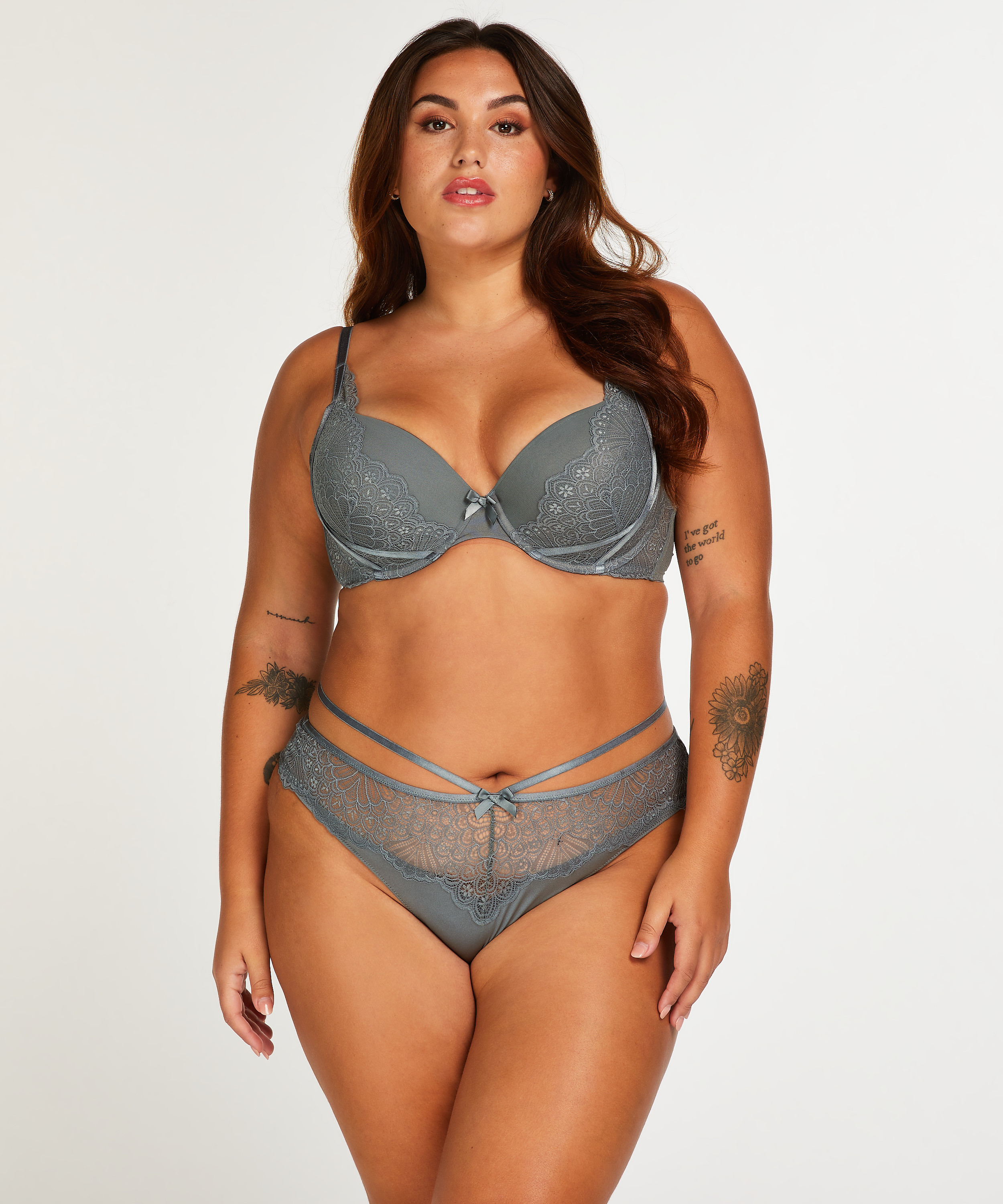 Slip br&eacute;silien Naomi, Bleu, main