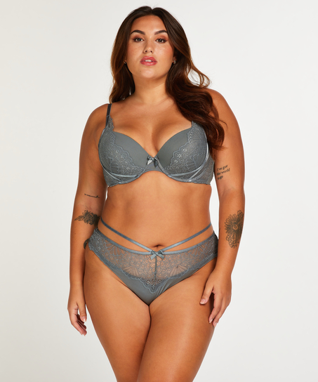 Slip br&eacute;silien Naomi, Bleu