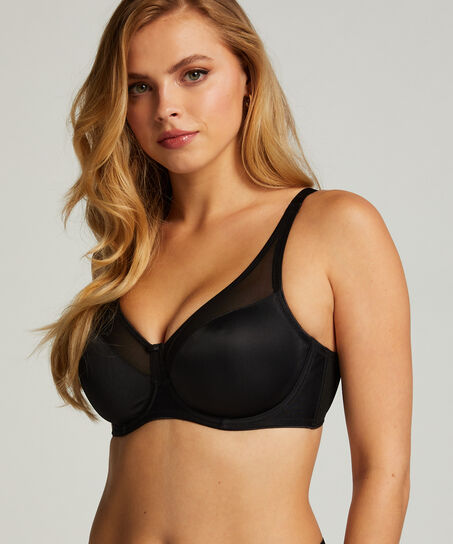 Soutien-gorge &agrave; armatures non-pr&eacute;form&eacute; minimiseur Nina, Noir