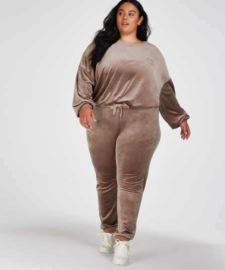 Top Velours Lurex, Marron