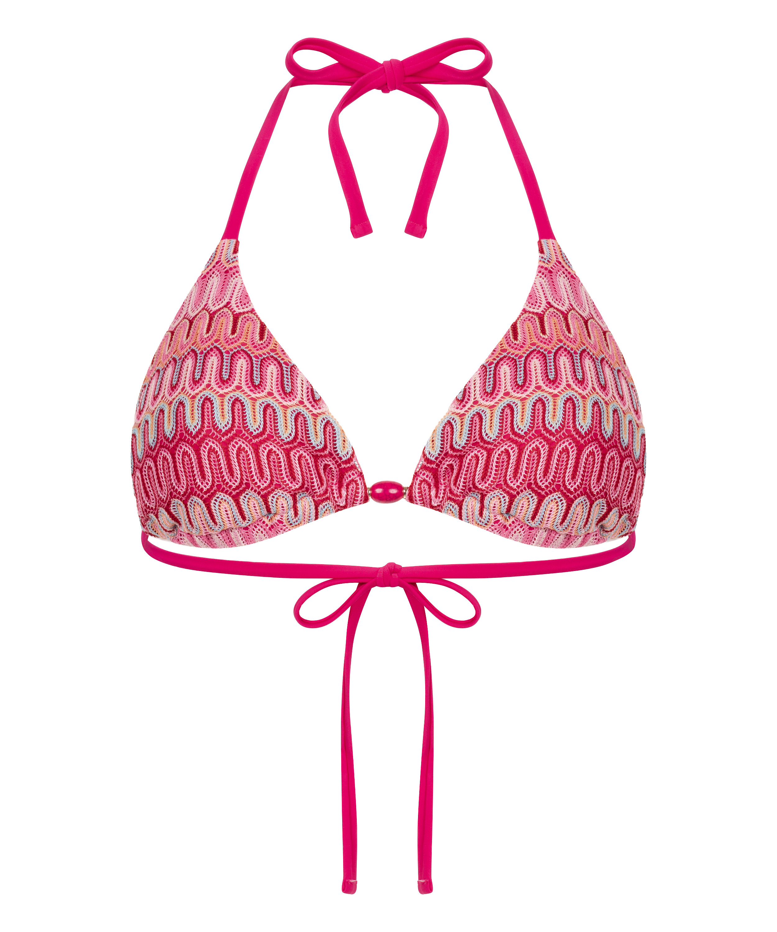 Haut de bikini triangle Cali, Rose, main