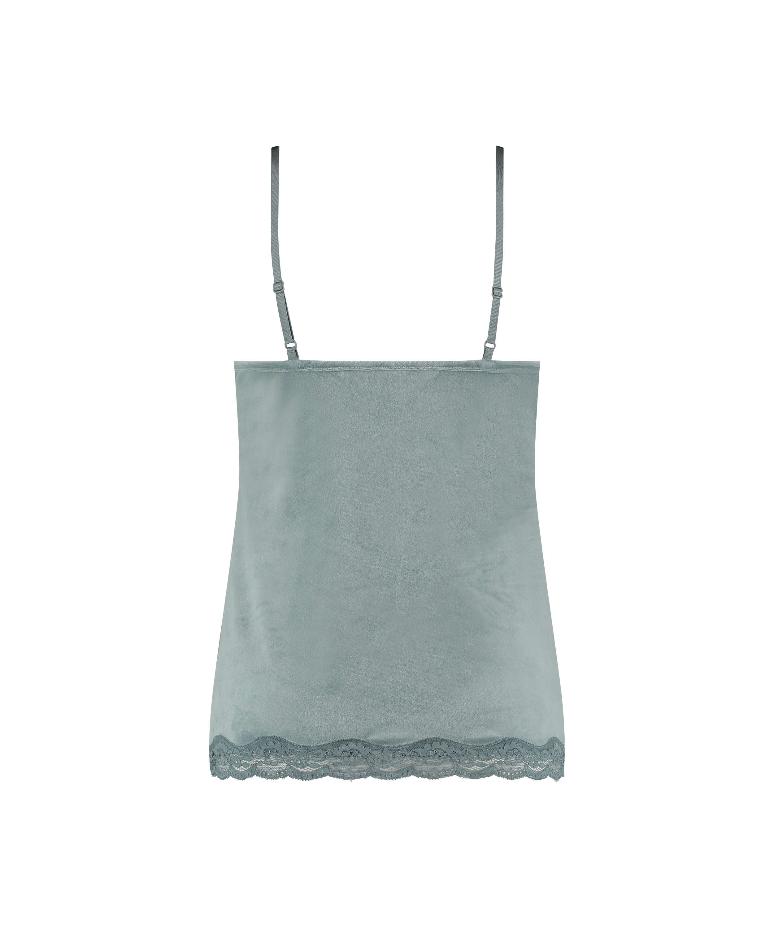 Cami Top Velours Lace, Blau, main