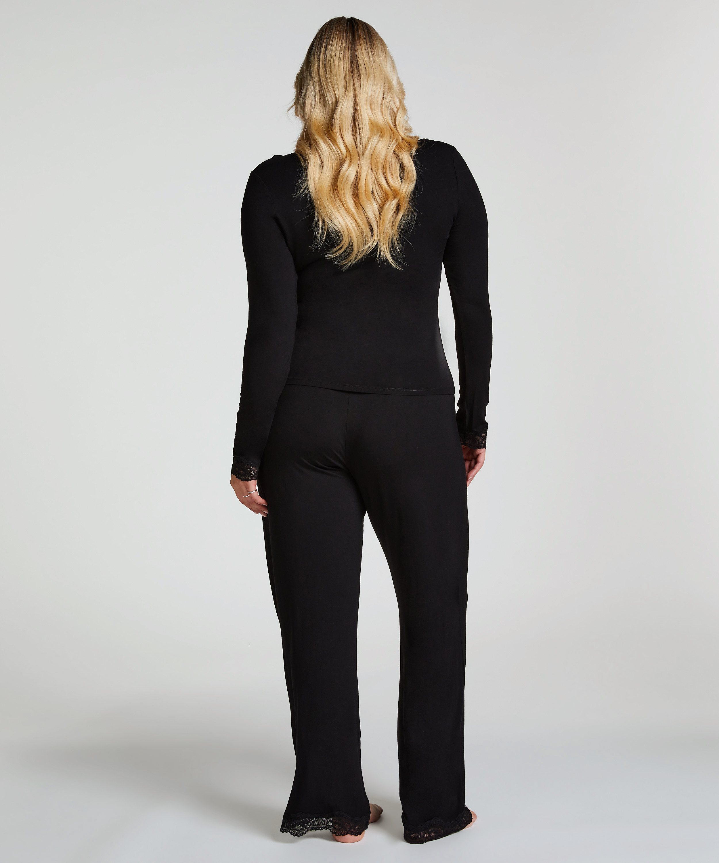 Pyjama-Set, Schwarz, main