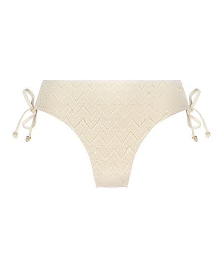 Bikini Slip Rio Crochet, Weiß
