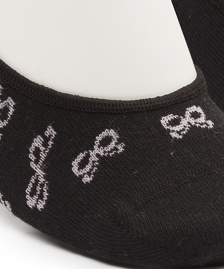 2 Paar Füßlinge, Schwarz