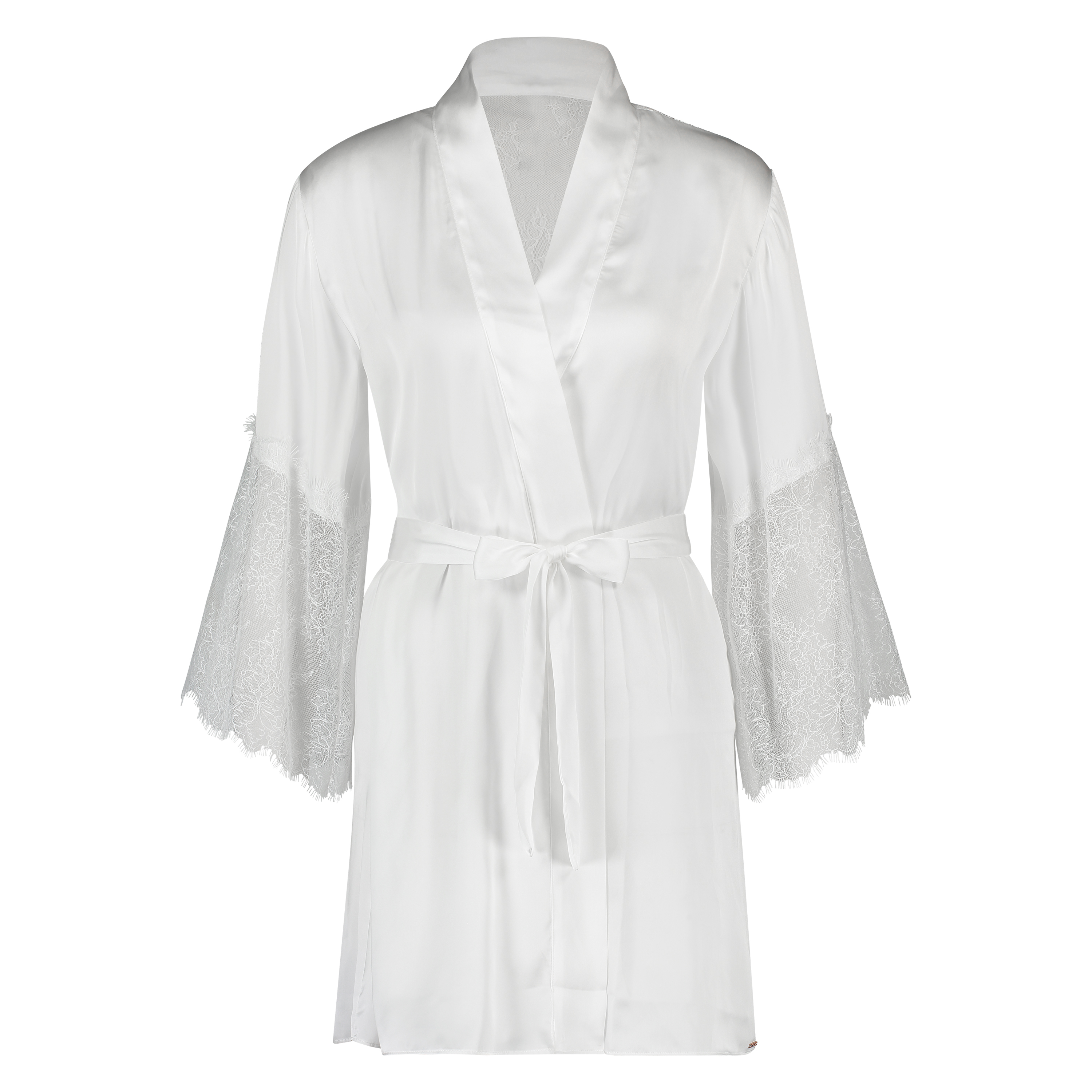 Kimono Satin Lily, Blanc, main