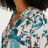 Gewebte Pyjamajacke mit kurzen Ärmeln, Rose