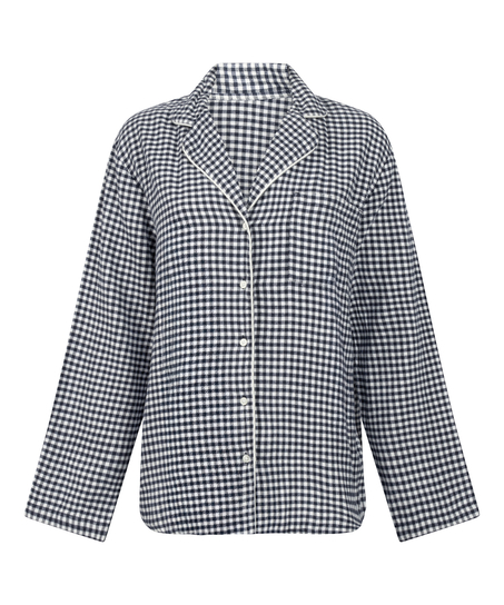 Pyjamatop Flanel Essentials, Blau